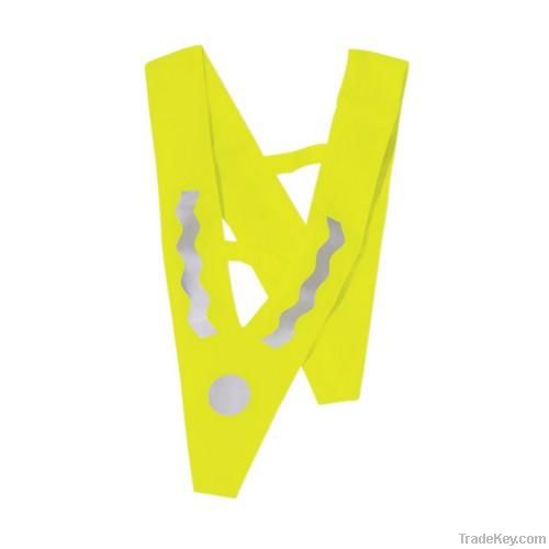 Reflective safety neck-v vest