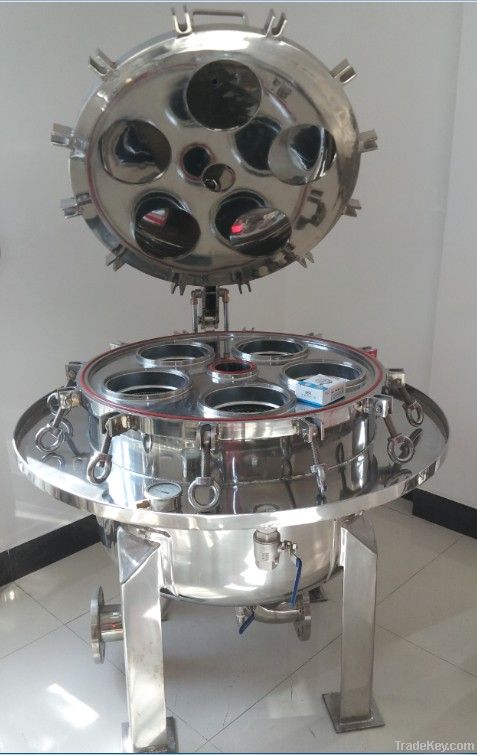 Multi-bag of stainless steel filter housing