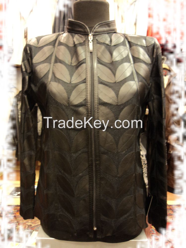 Leather Leaf Jackets for Women