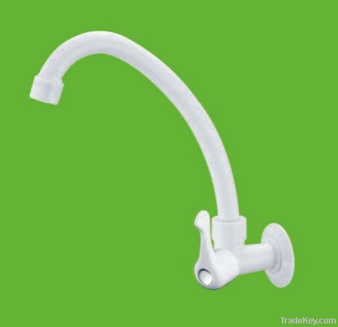 ABS chrome plastic gooseneck kitchen faucet