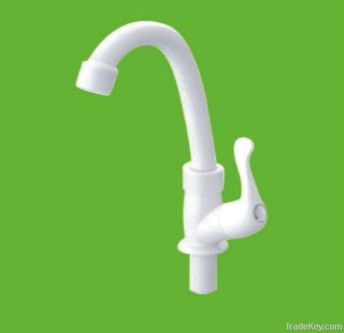 ABS chrome plastic gooseneck kitchen faucet