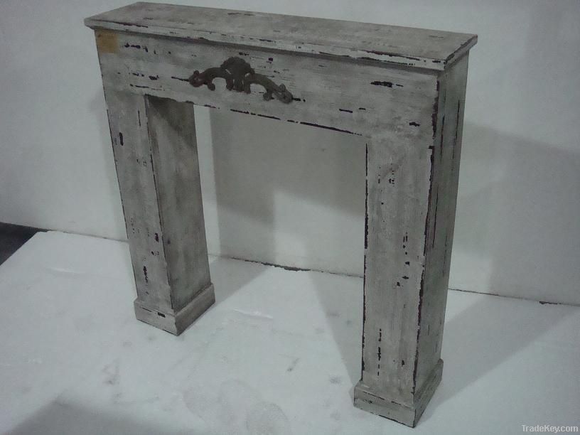 shabby chic Wooden Fireplace