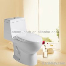 Siphonic one-piece toilet