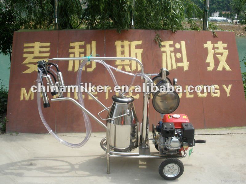 Gasoline Cattle Milking Machine Double Buckets