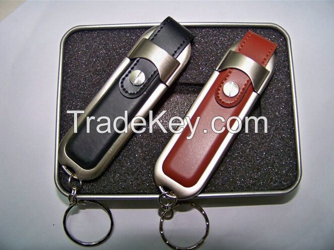 Leather USB flash drive OEM memory stick