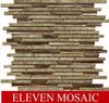 Interior Wall Glass Stone Mix Strip Mosaic tiles EMSL11C