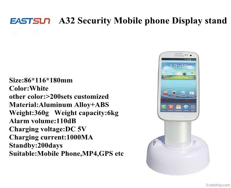 Built-in recoiler Security Display Alarm Stand For Mobile Phone