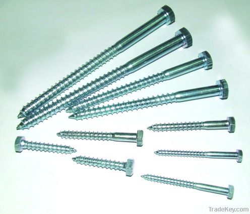 Hex head wood screw