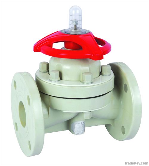 plastic flange diaphragm valves, FRPP diaphragm valve