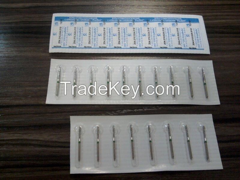 DENTAL BURS with diamond heads «ROSBEL»