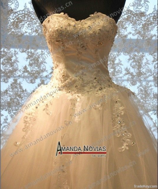 2013 Stunning Latest New Puffy Wedding Dress Princess Real Sample