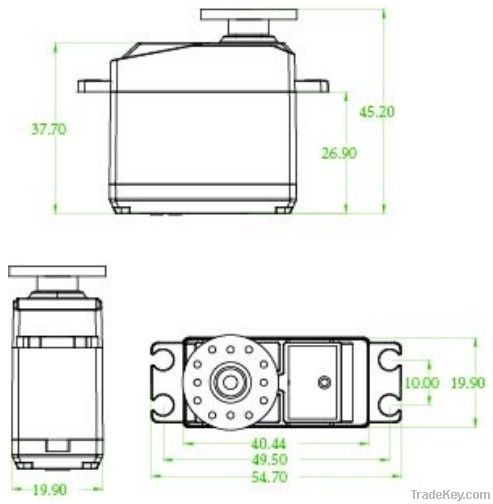 Manufacture Best Quality 3KG Analog Mental RC Servo For Boat, Copter