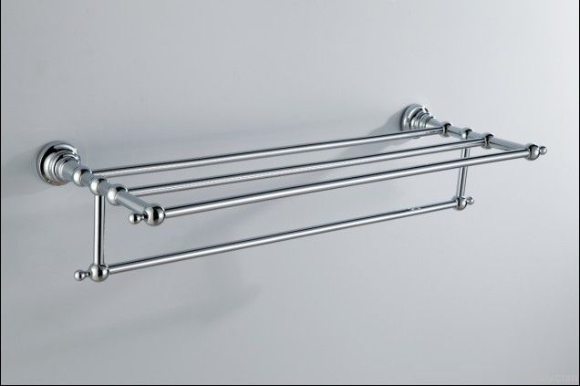 brass chrome plated towel shelf