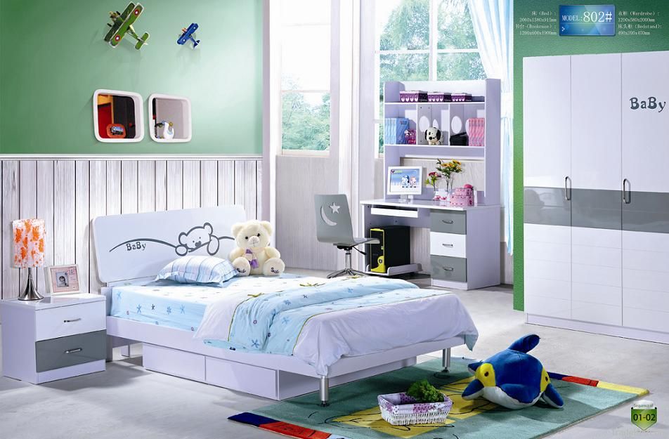 MDF Panels kids Bedroom Set