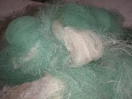 Nylon fishing net scrap