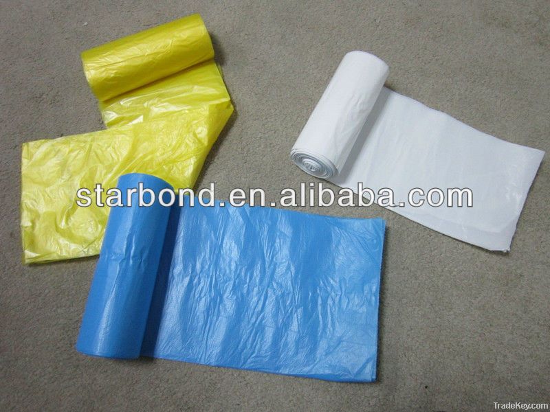 plastic garbage bag on roll