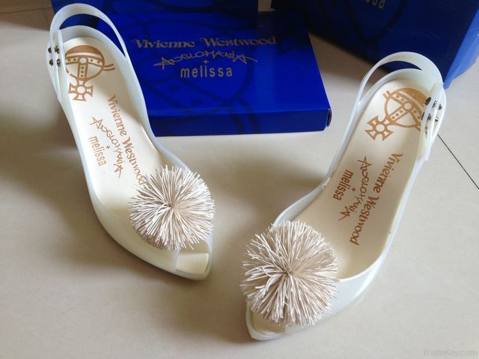 Women Jelly Heels Ball Plastic Shoes Open toe