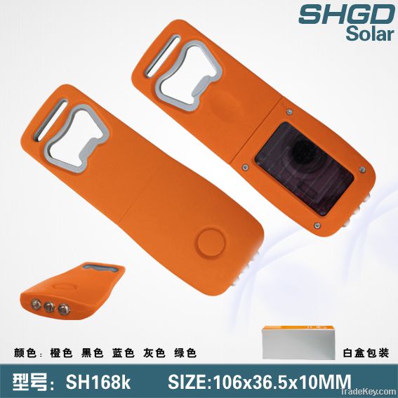 Hot Bottle opener solar led  flashlight/torch