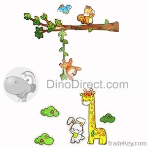 Kids Cute Rabbit Giraffe Monkey Home Decor Wall Sticker  paper