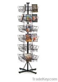 floor-standing rotatable CD&DVD display rack