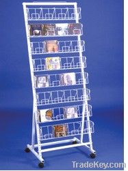 metal wire floor-standing 8-tier CD&amp;DVD display rack