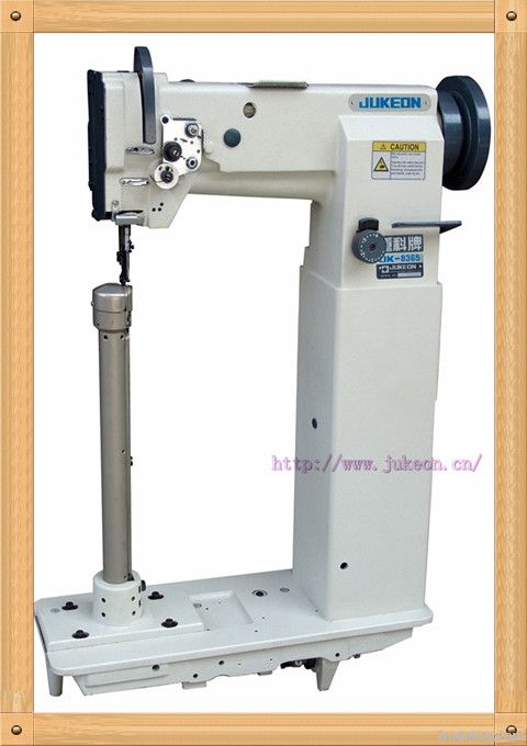 Super high post bed compound feed lockstitch sewing machine