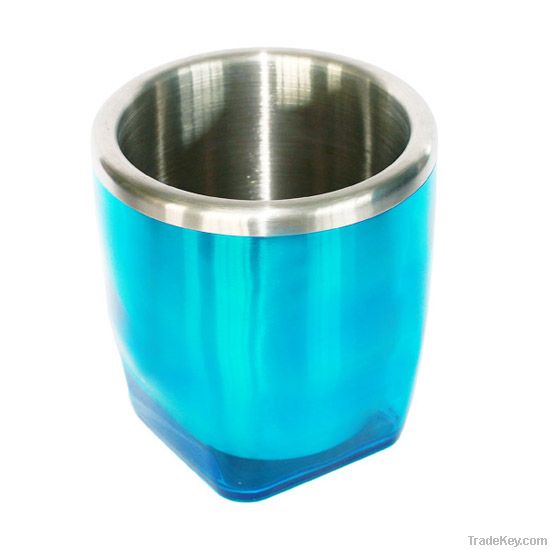 Stainless Steel Ice Bucket With Plastic Handle