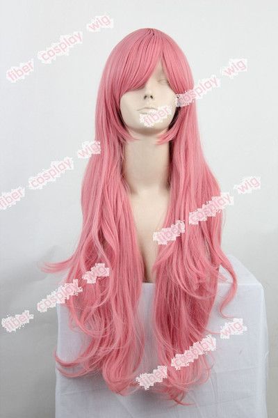 Heat Resistant Vocaloid Luka Ruka Pink Wavy Cosplay Wigs