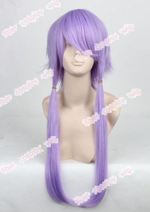 VOCALOID3 Yuzuki Purple Short Back Long Sides Cosplay Wig