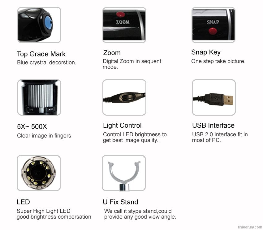 USB digital microscope500x