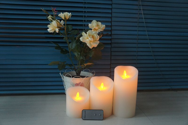 Battery operated Moving wicked dangcing flame led candle 