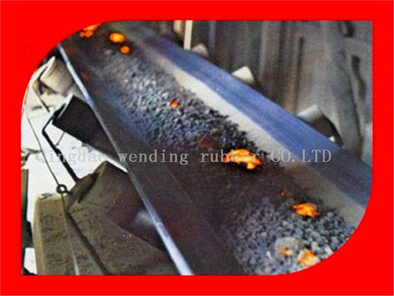 Rubber heat resistant conveyor belt