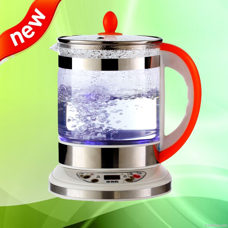 New product for 2013 Blue light glass electric kettle