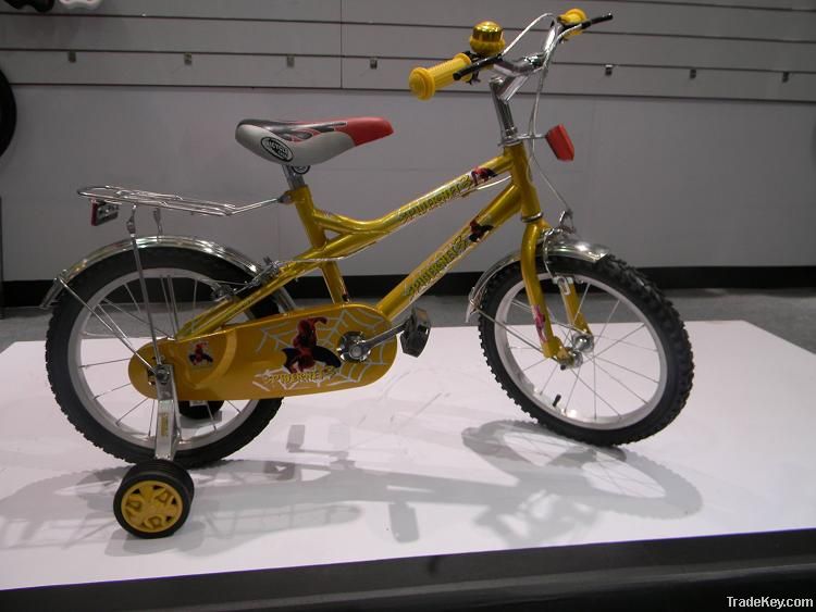 Super nice bright yellow children bicycle