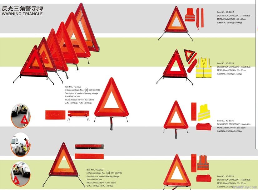 Warning Triangle With E11 27R 033936 Certificate