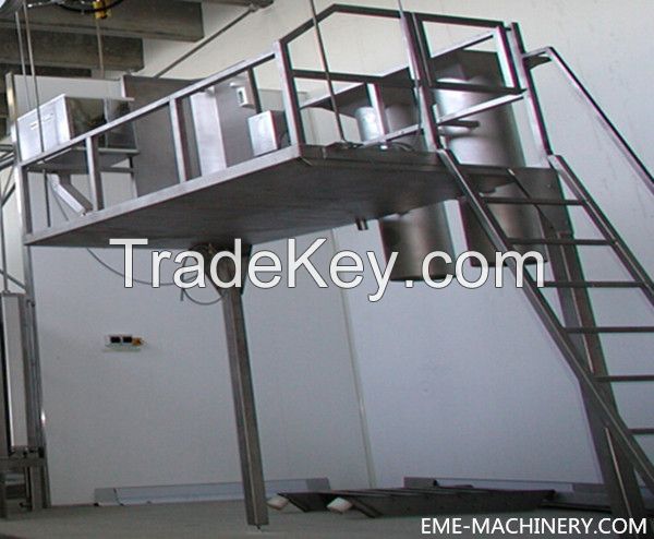 Food Processer Cattle White And Red Viscera Removed Platform