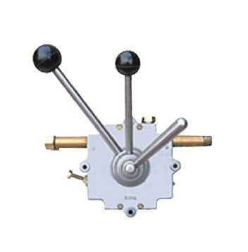 double lever mixer control for concrete truck mixers