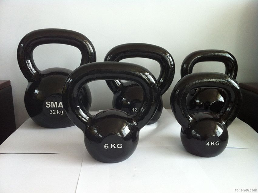 polished cast iron kettlebell