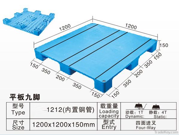 Nine feet plastic pallet