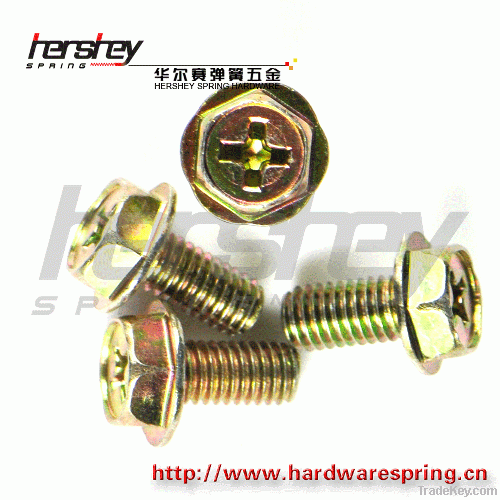 Phillips round head screws with zinc-plating