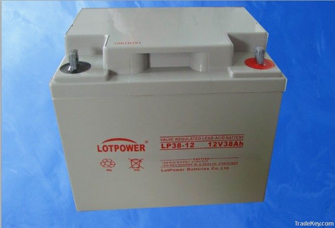 12v 38ah maintenance free  sealed lead acid battery