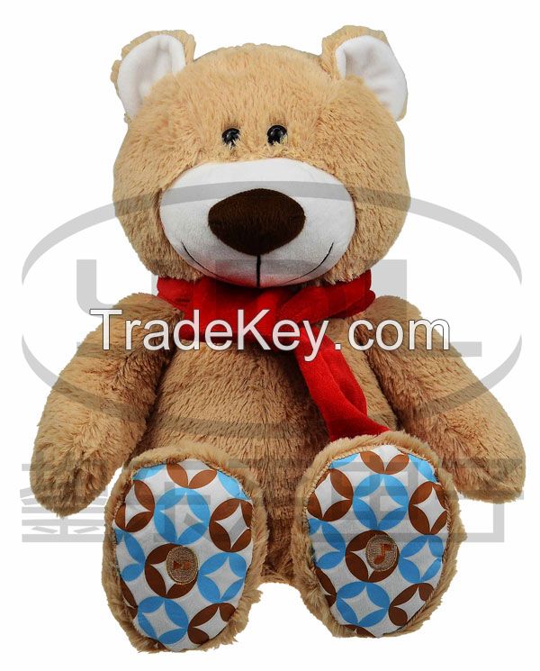 plush animal voice recorcording teddy bear with cloth