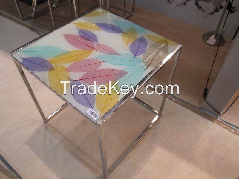 Decorative Laminated Glass Table