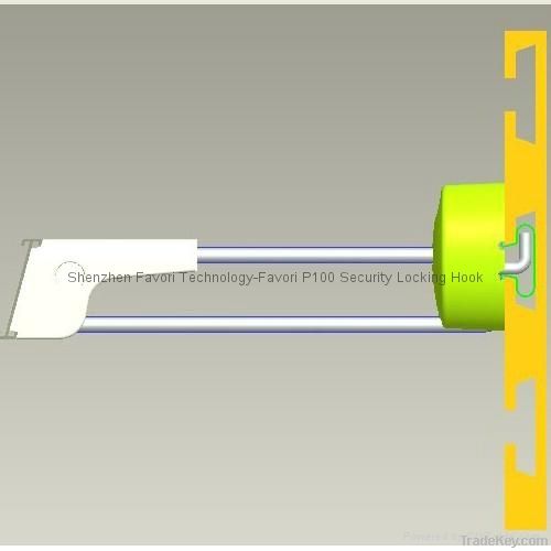 P100 Favori Slatwall Anti-theft Hook, Locking Hook, Security Hook