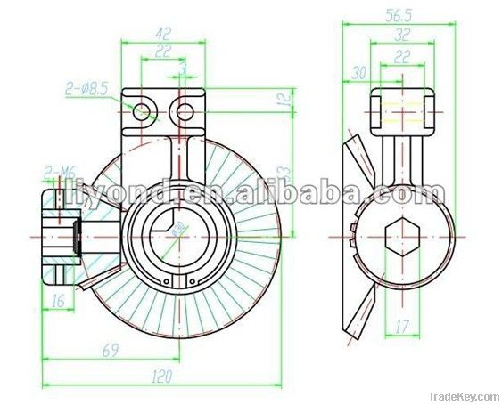 5XS.245.003.01 bevel gear with earthing switch interlock device