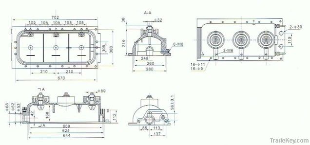 SF6-12 ll bottom housing for high voltage load switch