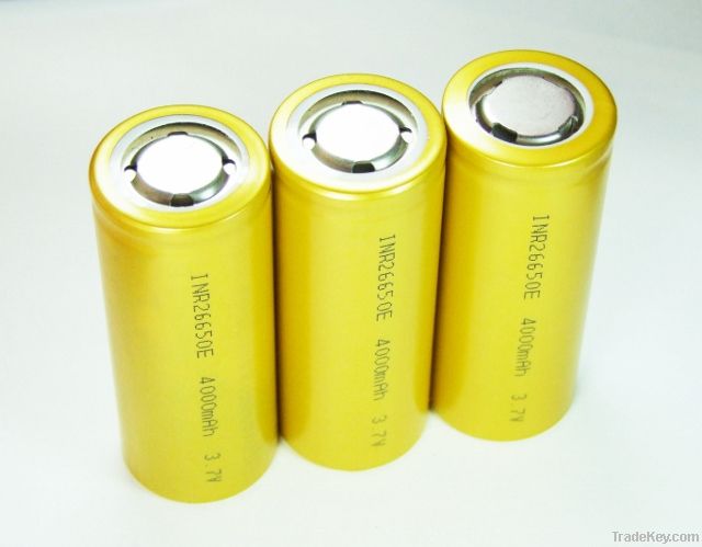 High capacity INR26650E 3.7V 4000mAh li-ion battery cell