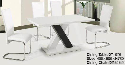 High Glossy Wooden Dining Table