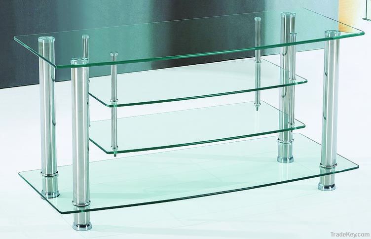 Tempered glass TV stand