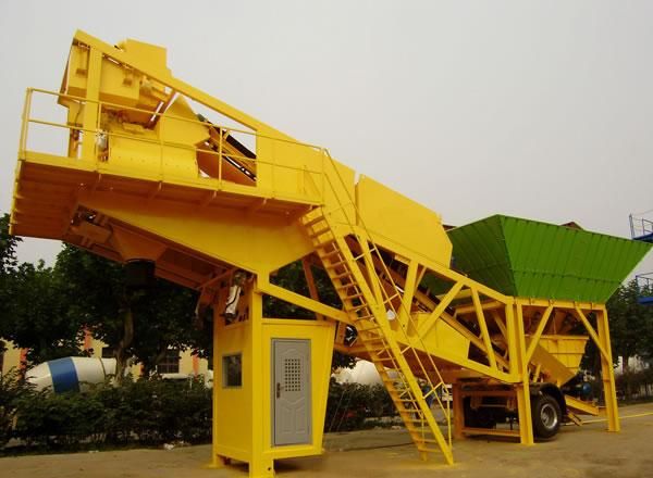 mobile concrete mixing plant HZSY25